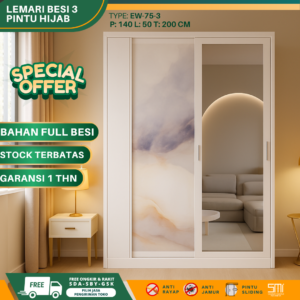 Lemari Besi 3 Pintu Hijab